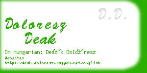 doloresz deak business card